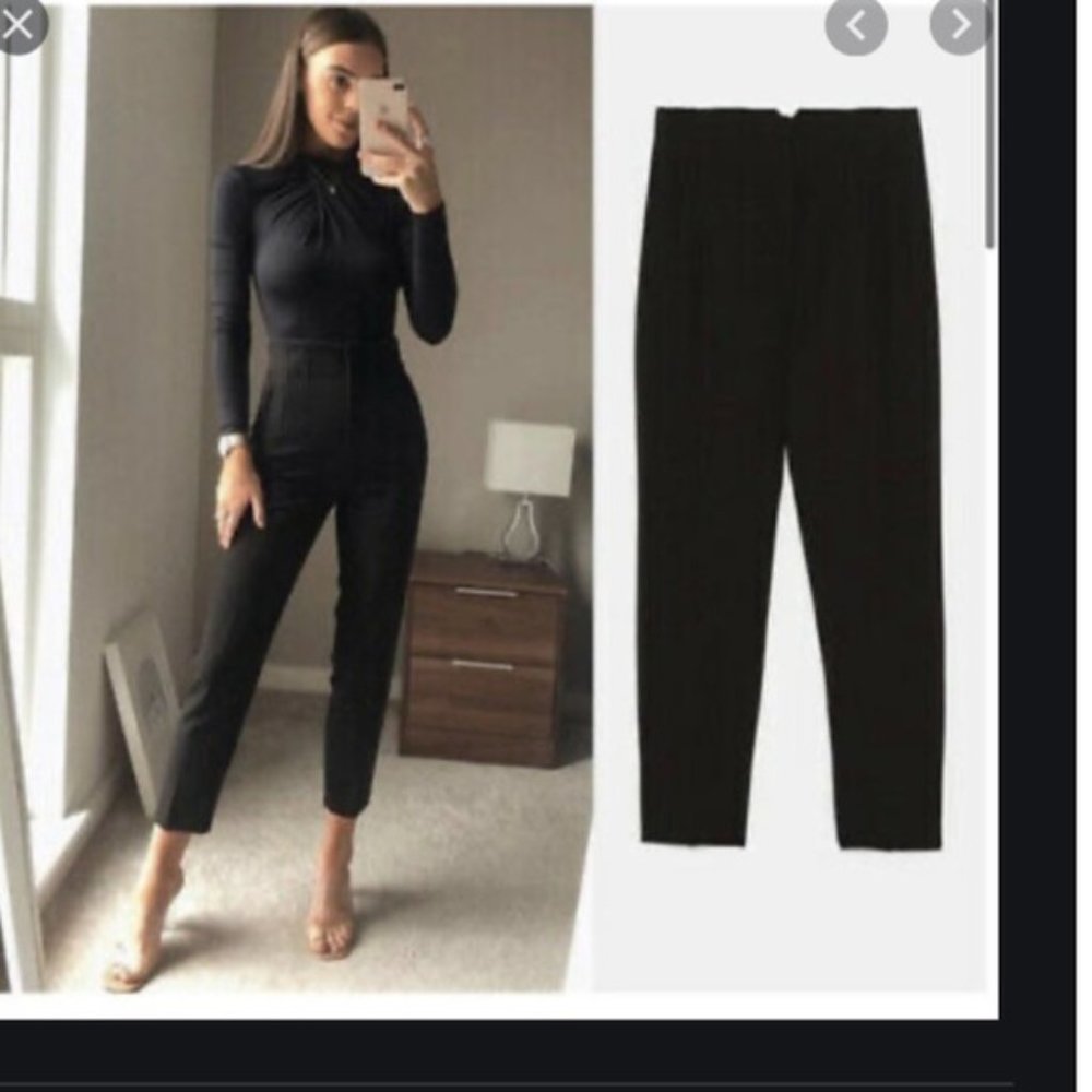 ZARA Black darted pant